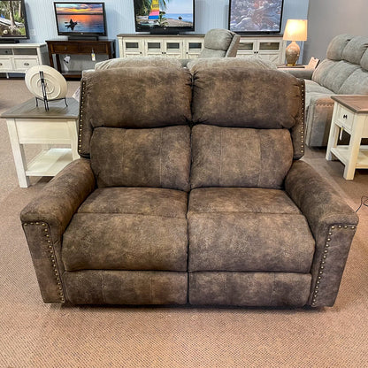 Emerald Wrangler Chocolate Reclining Loveseat